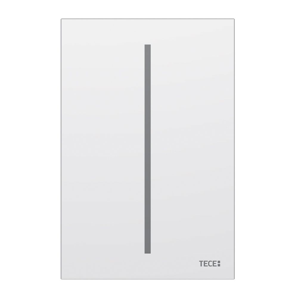 Электронная панель смыва писсуара TECEfilo, стекло белое, питание от сети 230 В, TECE
