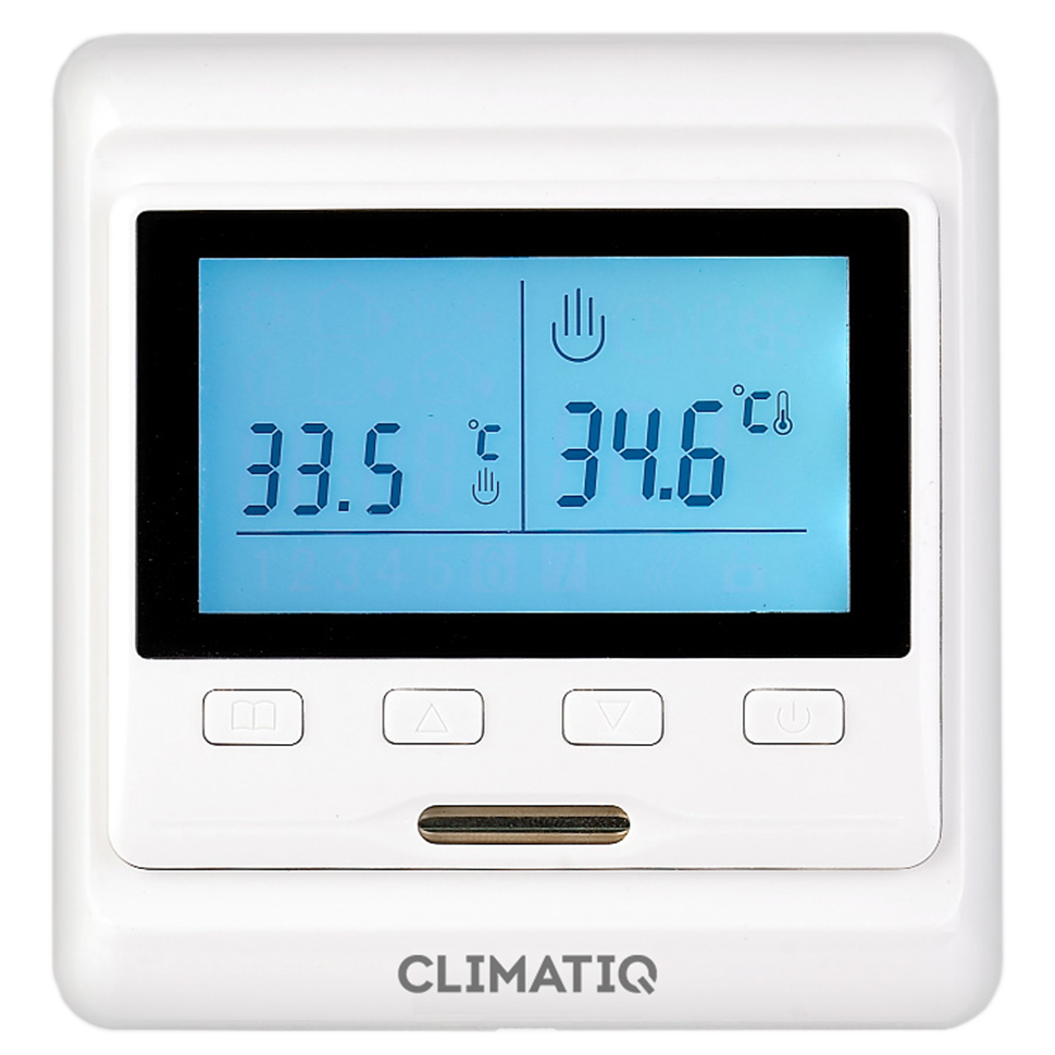 Терморегулятор CLIMATIQ PT програмируемый, белый