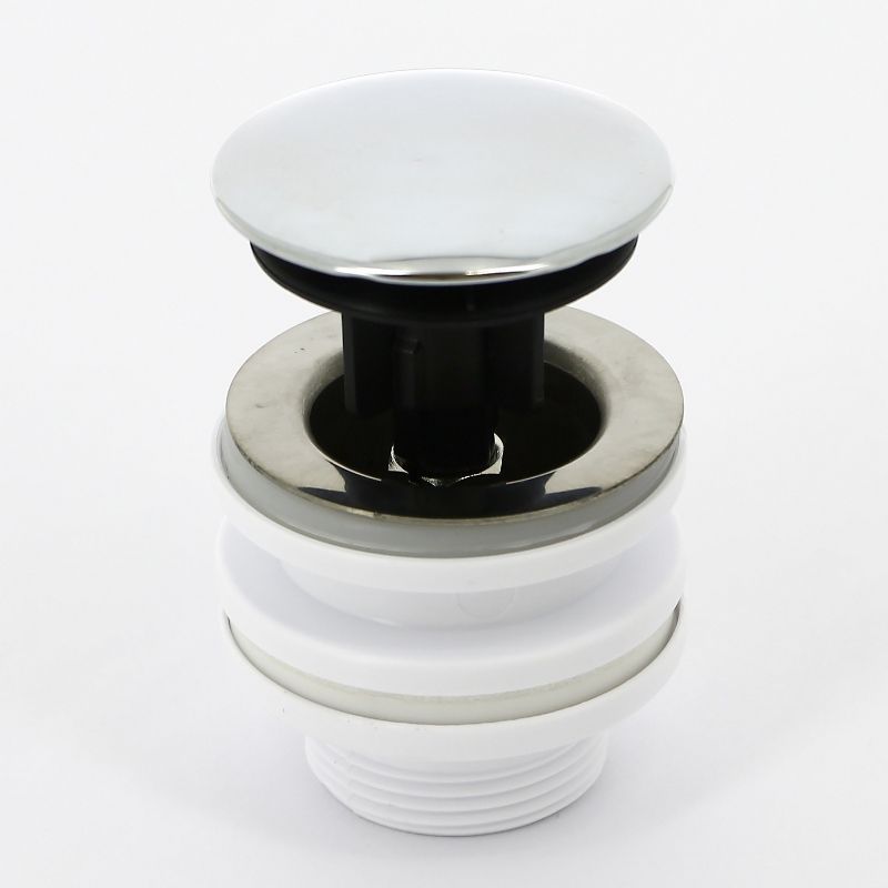 Выпуск без перелива пластиковый "кнопка" (d=1 1/4) хром McAlpine (блистер)