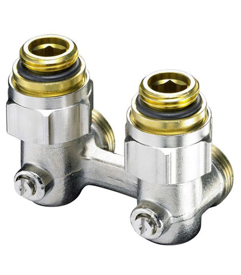 Узел нижнего подключения E1/50 угловой, ВР1/2х3/4НР, с ниппелями 1/2"  Simplex