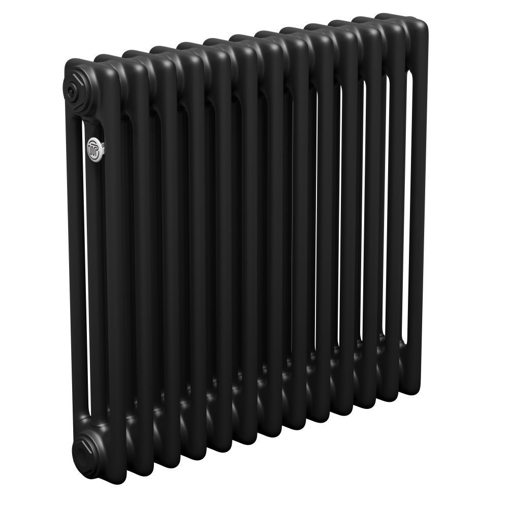 Дизайн-радиатор 3180 - 12 секции НП 1/2 ТВ RAL9005М (черный матовый) Теплофорт