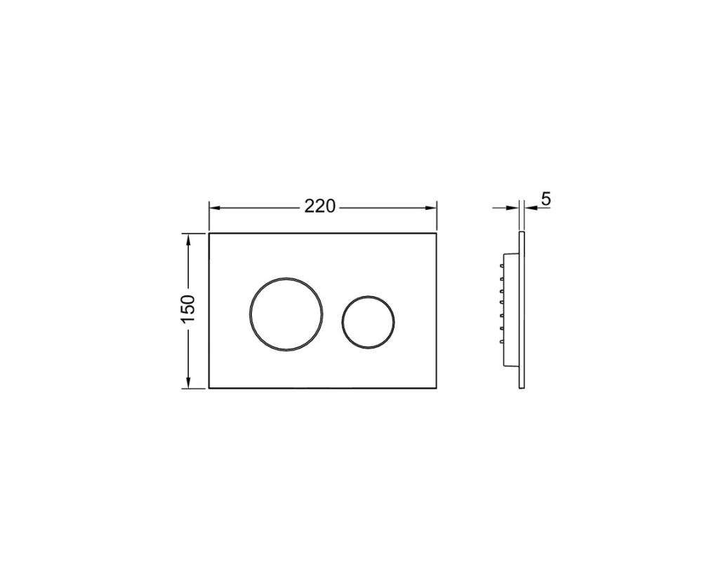 Клавиша TECEloop, пластиковая, Графит металлик Клавиша TECEloop, пластиковая, Графит металлик