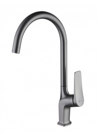 Смеситель для кухни BRONX с высоким поворотным изливом, графит, LEMARK