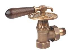Вентиль BR с деревянной ручкой 1/2" угловой верхний Carlo Poletti