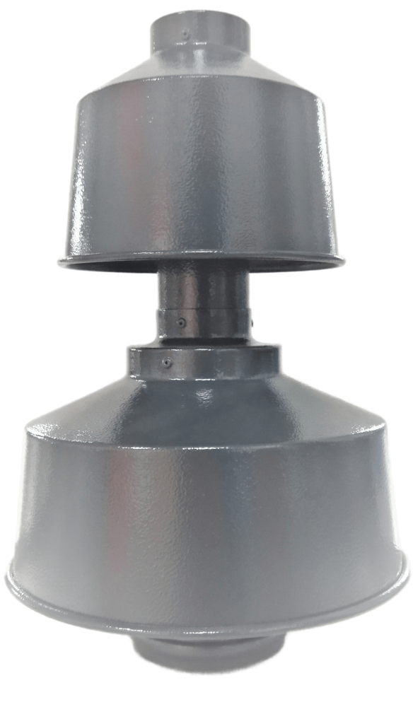 Оголовок с ветрозащитой D60/100 ЧЕРНЫЙ, KRATS