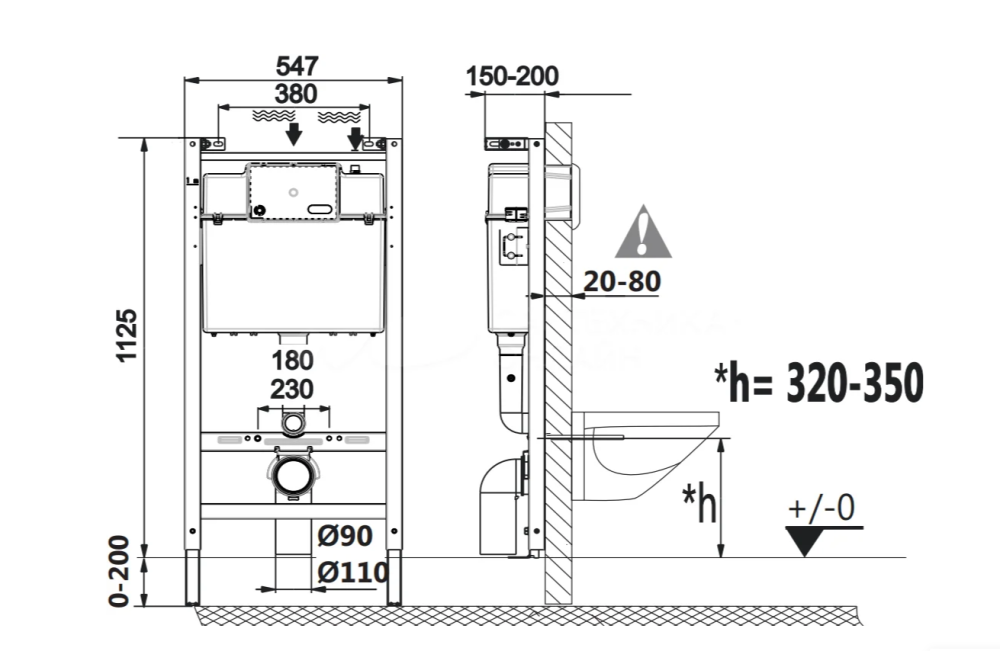 Комплект Roca Mateo подвесной унитаз+инсталляция+кнопка+сид(мл) ROCA
