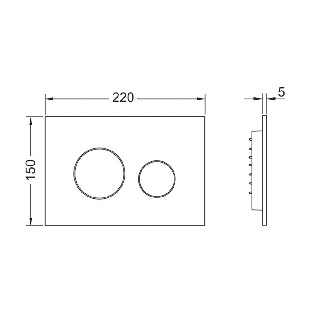 Клавиша TECEloop 2.0, пластиковая, хром глянцевый