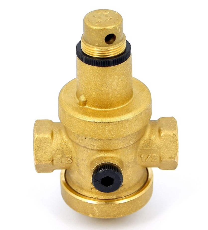 Редуктор давления 1/2" 0.5-6 бар PN25 с отверстием под манометр 1/4 Uni-fitt