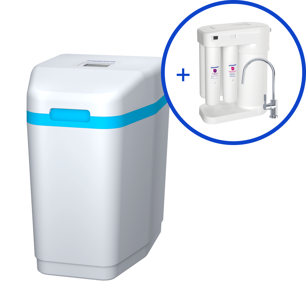 Умягчитель АКВАФОР WS800+Автомат питьевой воды Аквафор Морион DWM-101S