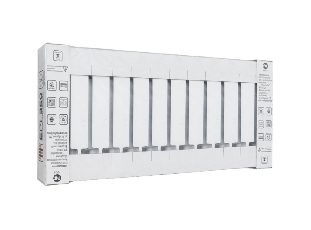 Радиатор биметаллический 350/90 мм 12 секций Теплоприбор