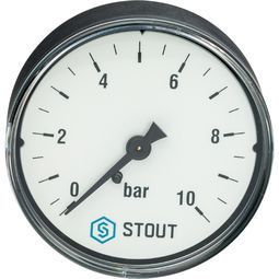 Манометр аксиальный 63мм (1/4", 10 бар), STOUT