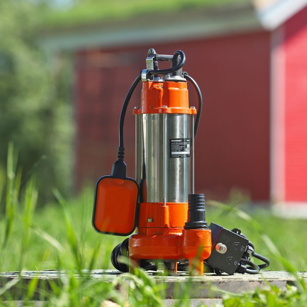 Насос дренажный FQ500 N, С НОЖОМ, д/грязной воды, корпус - чугун. 500 Вт, 8000 л/час PATRIOT
