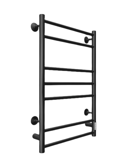 Полотенцесушитель L neo 80/50 см Электрический (1"-1/2" К диммер Черный матовый) , ДВИН