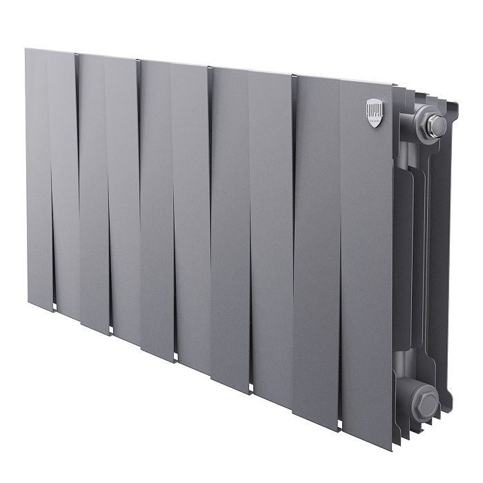 Радиатор биметаллический PianoForte Silver Satin 300/100 (116Вт) 10 секций Royal Thermo