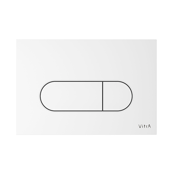 Панель смыва Root Round, белая, Vitra 