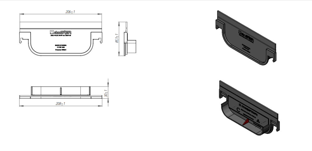 Заглушка глухая ЗГЛВ-15.21.10-ПП 63211-М для лотка 8210-М