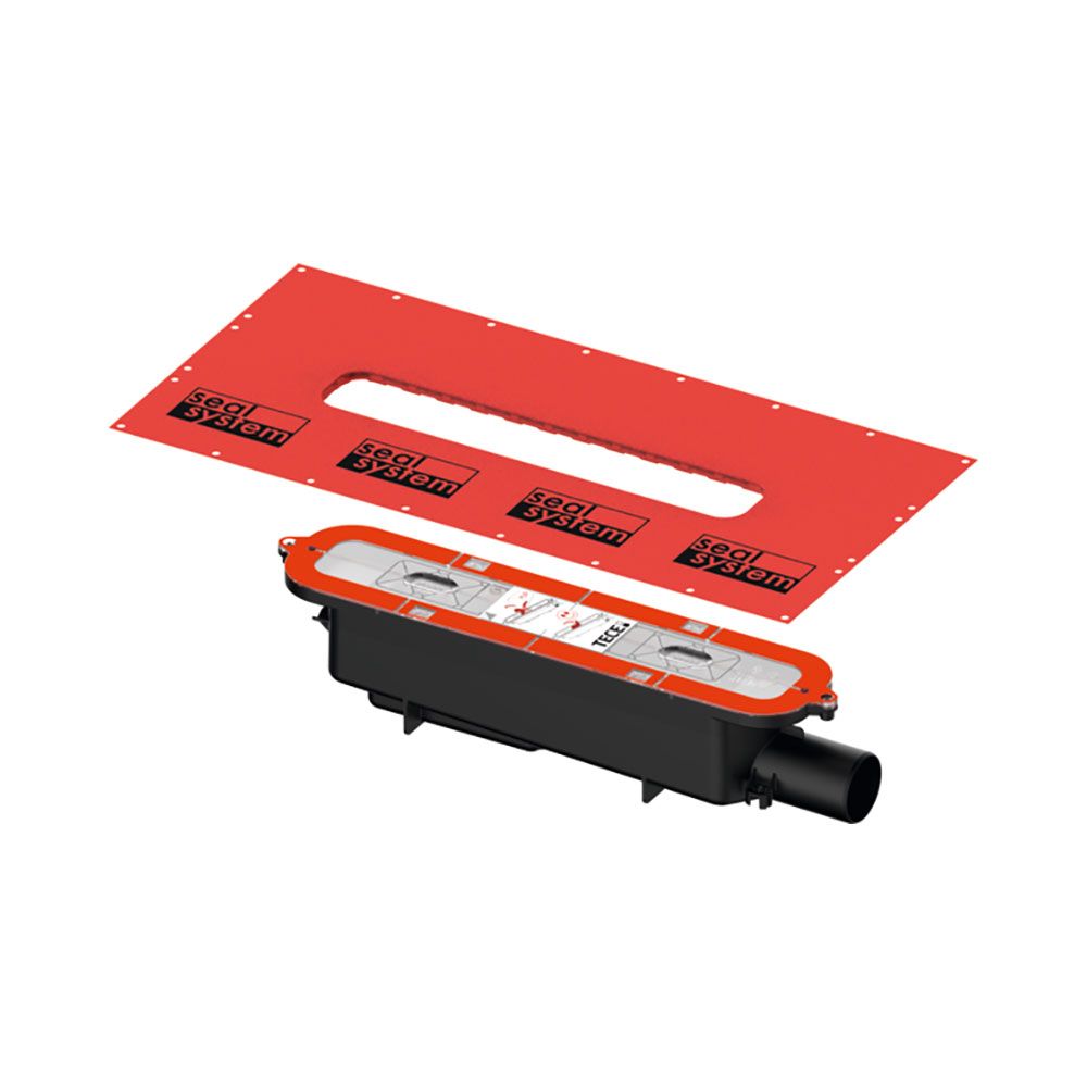 Комплект drainprofile 900мм Сатин с сифоном 673002 DN50 бок.слив с решеткой для волос, опорами TECE