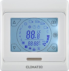Терморегулятор CLIMATIQ ST програмируемый, сенсорный. белый