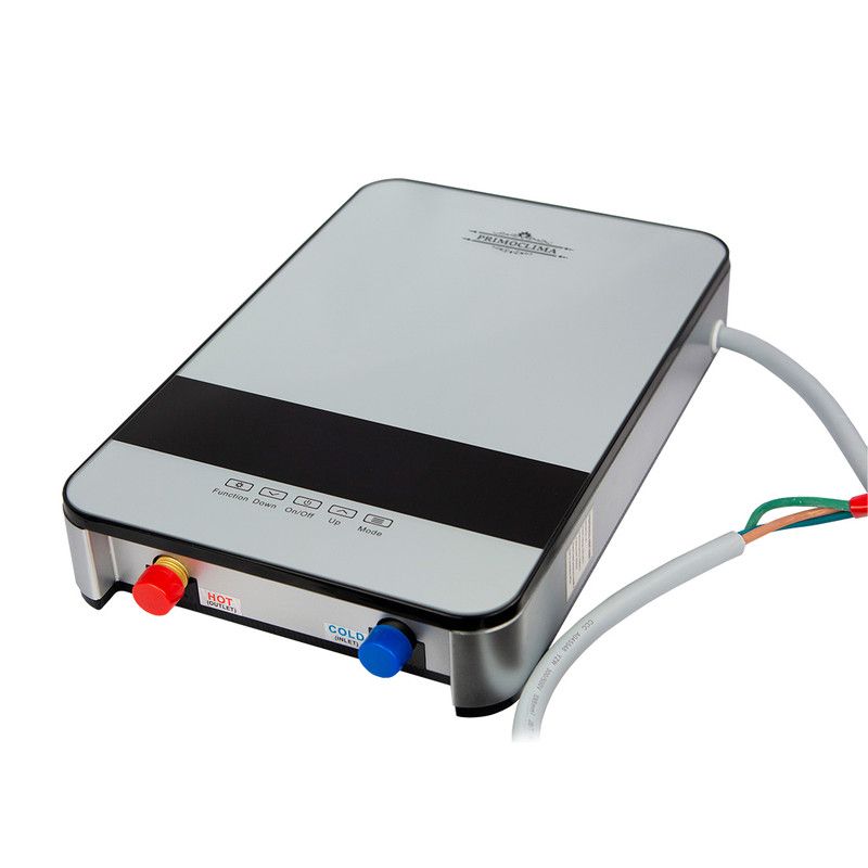 Водонагреватель проточный AQUA 8,5 кВт, 220 В, серебристый PRIMOCLIMA 