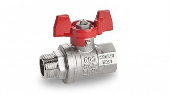 Кран шаровой НВ  1" (бабочка)  BONOMI