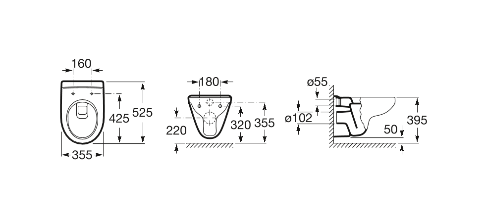 Комплект унитаза подвесного с крышкой Victoria (Laura) ROCA (34630300R+(ZRU8013920 / Z0000801392004))