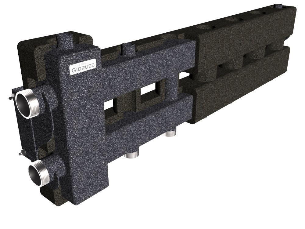 Балансировочный коллектор BM-80-4D.EPP (до 80 кВт, подкл. котла G11/4", 4 контура G1", б. к.G11/4"