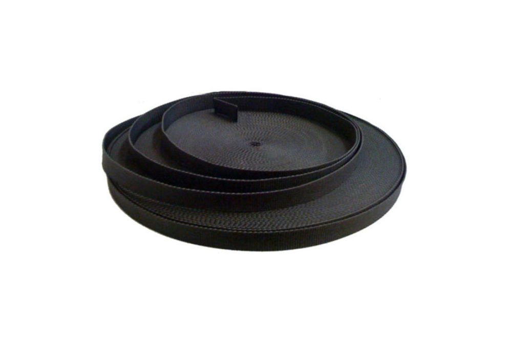 Монтажная лента текстильная (толщина 1 мм, ширина 20 мм, длина 50 м.) ЧЁРНАЯ