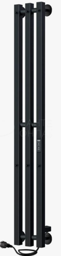 Полотенцесушитель Style 3 PRO (electro) 120/13 (скр.монтаж, унив.подкл.R/L, черный муар) INDIGO
