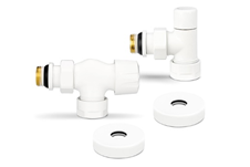 Комплект радиаторных клапанов 1/2х3/4Ek осевой белый Varmega