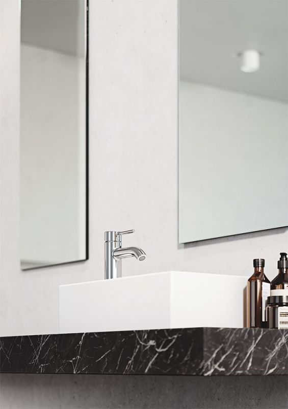 Смеситель для раковины однорычажный без донного клапана,75 мм, 5 л/мин, KLUDI BOZZ, хром