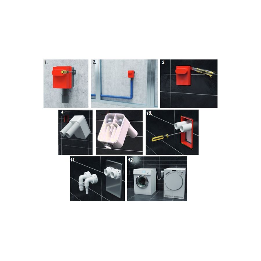 Сифон для стиральной машины (двойной) HL (для монтажа необходим HL 4000.0)