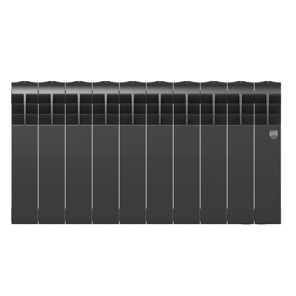 Радиатор биметал. BiLiner Noir Sable 350/87 10 секций (черный) Royal Thermo