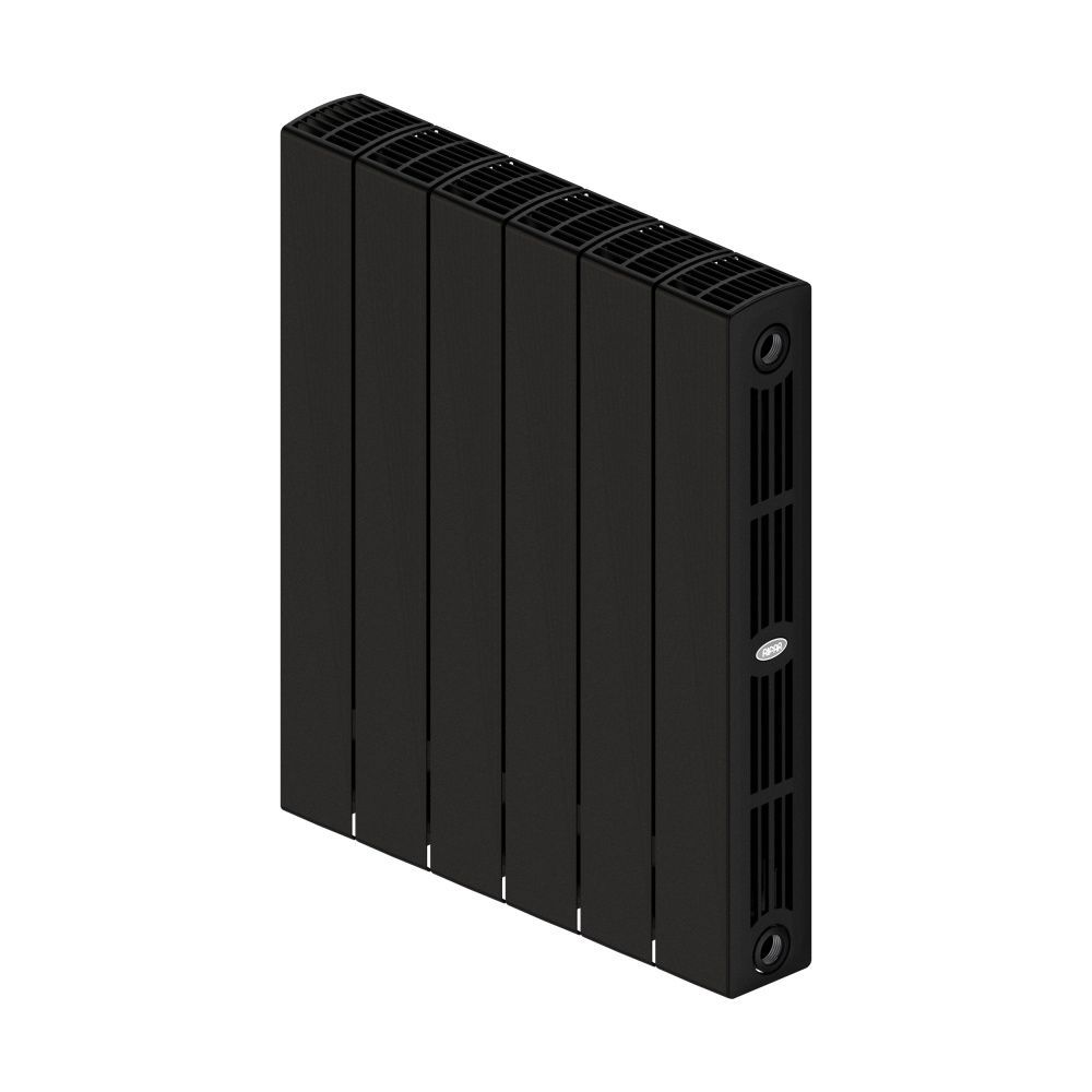 Радиатор биметаллический SUPReMO 500/90 (202Вт)  6 секций боковое подкл. Rifar Антрацит