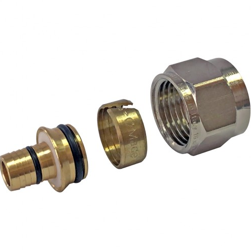 Соединение резьбозажим. 16х2,6 (резьба 3/4") для PEX-AL-PEX STOUT