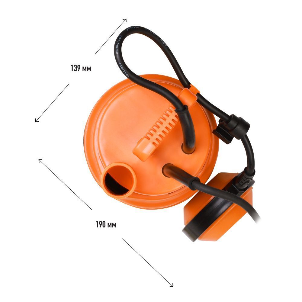 Насос дренажный F 300 ; для чистой воды; корпус - пластик, 250 Вт, 3500 л/час PATRIOT