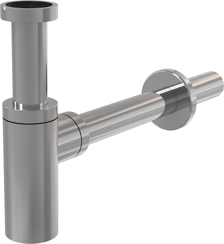 Сифон для умывальника без выпуска круглый 11/4 DN 32 ХРОМ ALCA PLAST