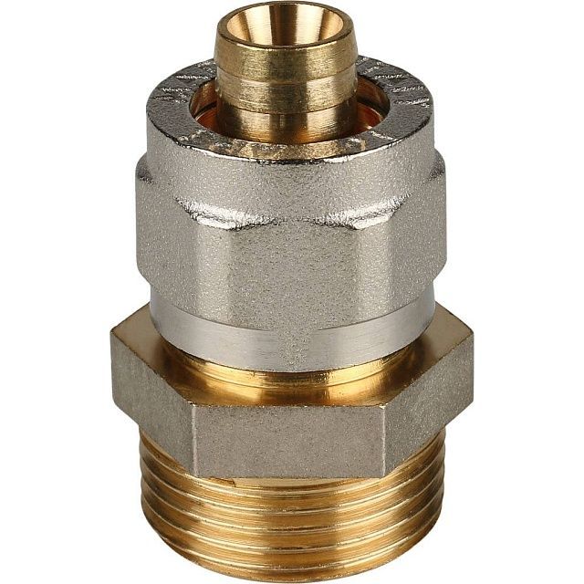 Муфта НР 16х3/4" латунь (обжим) Stout