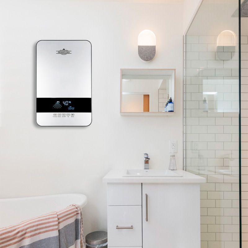 Водонагреватель проточный AQUA 8,5 кВт, серебристый PRIMOCLIMA 