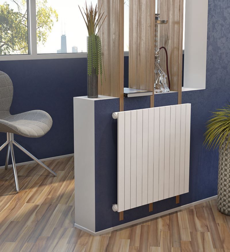 Радиатор Соло В 1 -1250- 8 бок. RAL 9016