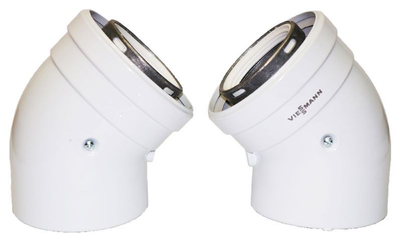 Колено LAS 45° D=80/125 (2 шт) VIESSMANN