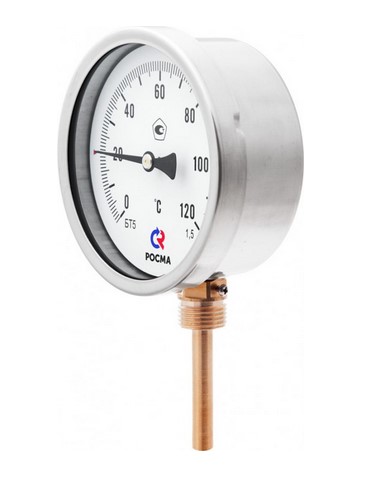 Термометр биметаллический БТ-32.211, 63мм (0...+350C) G1/2", L64, кл.т.2,5, радиальный