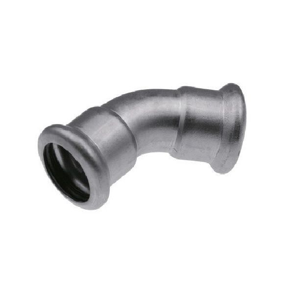 Отвод Inox press 35х45* нерж. KAN-Therm