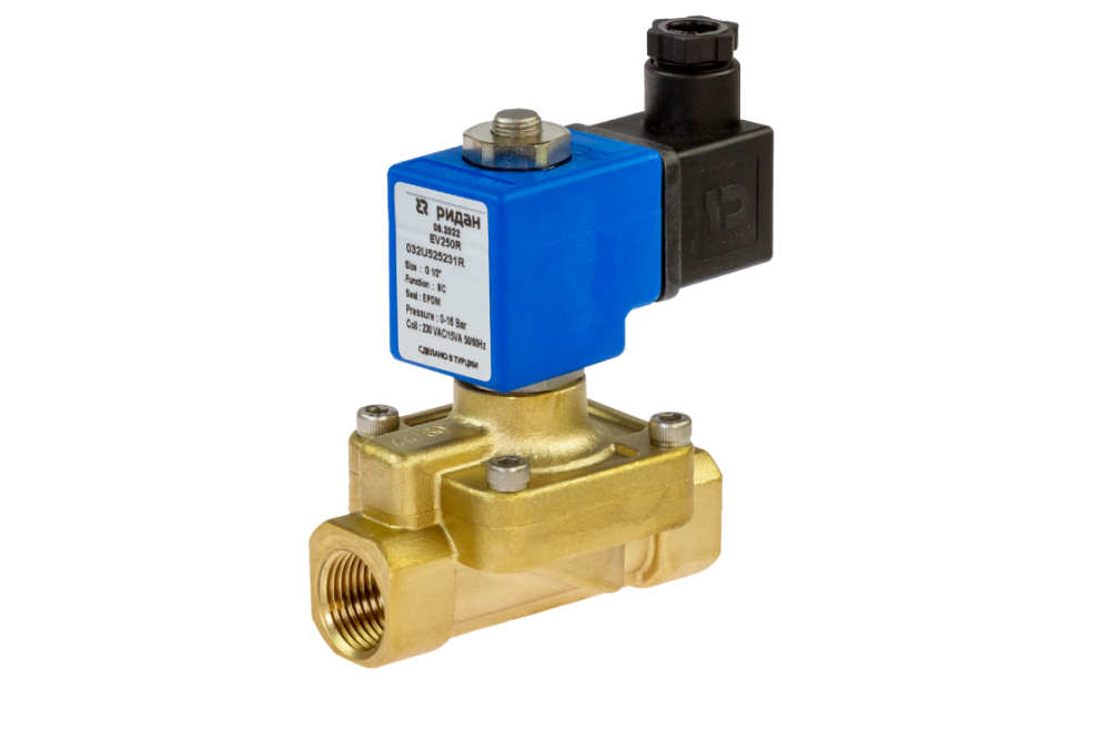 Клапан соленоидный EV220WR НЗ G 2" Ду50 Kv 40,9м3/ч EPDM (0,3-16 бар) 230 В 50/60 Гц