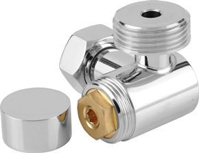 Вентиль запорный 3D правый под шестигранник G1" нар.р. / G 3/4" н.г., Белый, Сунержа