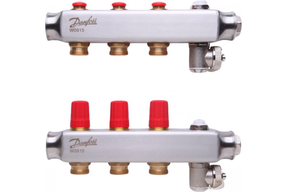 Коллекторы SSM-3 без расходомеров, для 3 контуров, нержавейка