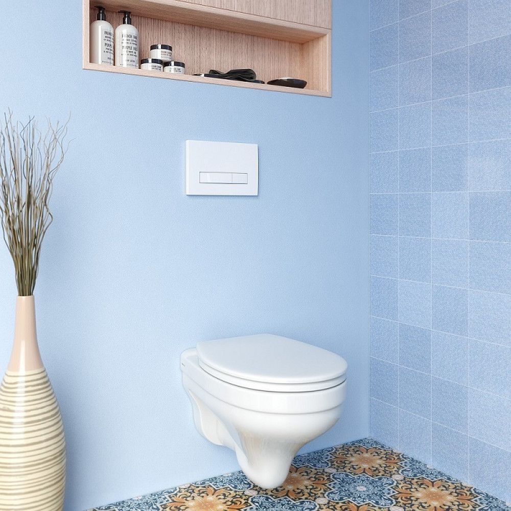 Инсталляция узкая ATOM Line (410мм) в комплекте с белой кнопкой и прокладкой BERGES Инсталляция узкая ATOM Line (410мм) в комплекте с белой кнопкой и прокладкой BERGES