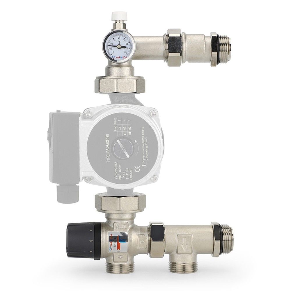 Узел насосно-смесительный c 3-х ходовым смесителем Varmix-3TMV без насоса Varmega