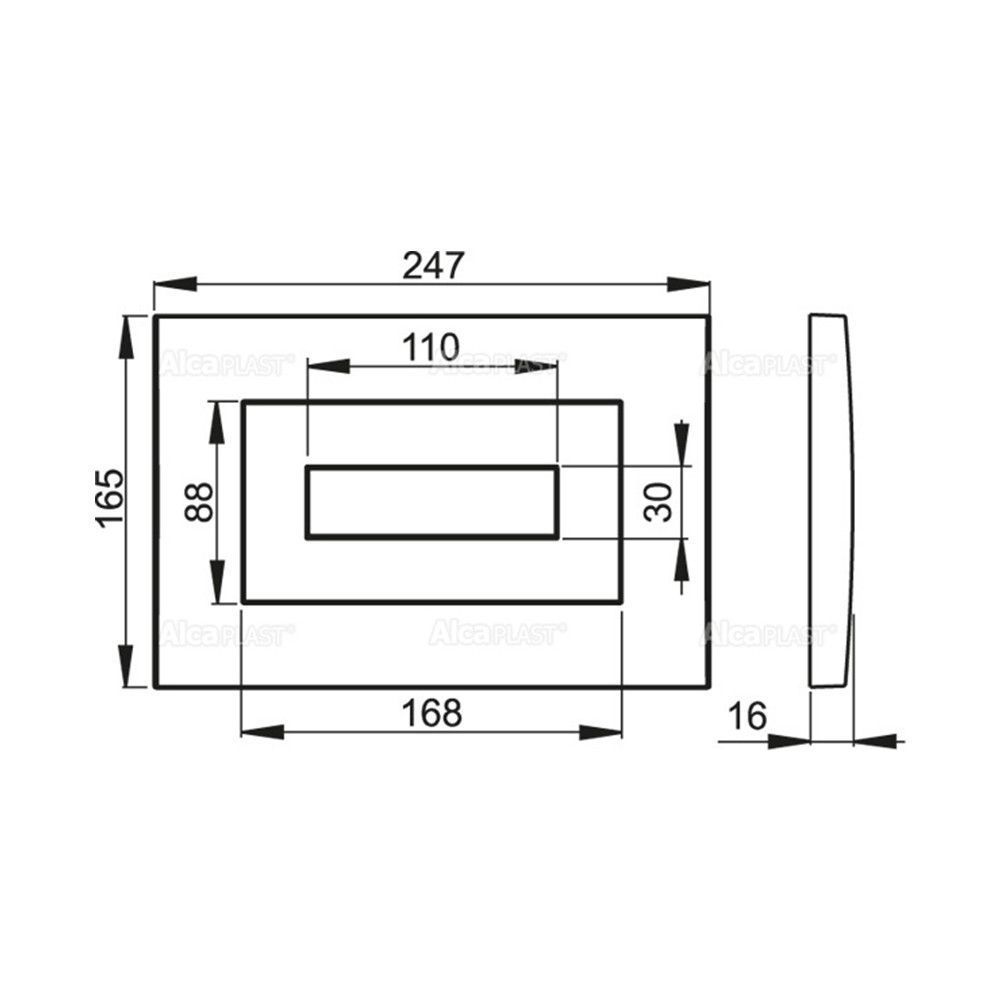 Кнопка управления (хром - глянцевая), ALCA PLAST