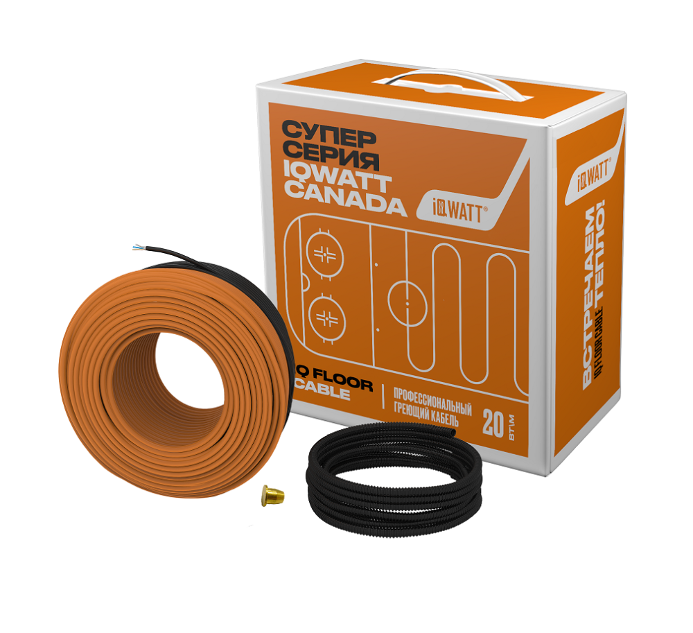 Кабель греющий IQ FLOOR CABLE - 7,5 м 20Вт/м (1.0 м/кв, шаг укладки 13 см)