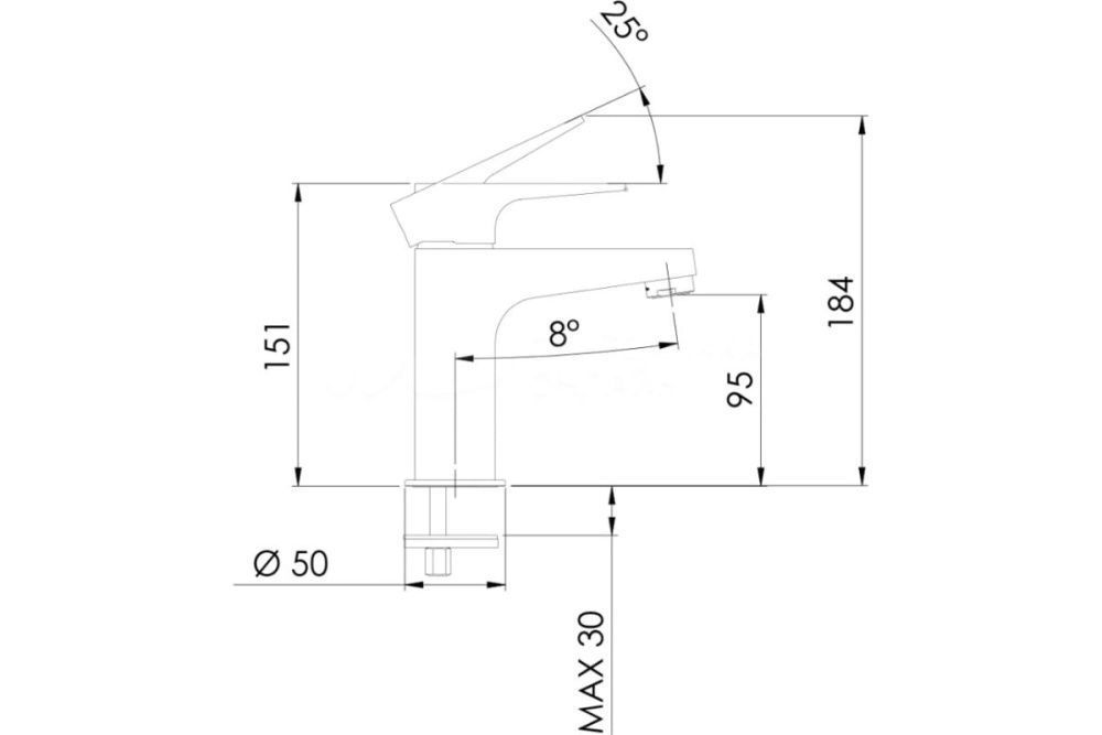 Смеситель для раковины Winner хром Remer, в наличии